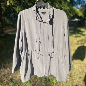 New direction Gray lightweight linen blend jacket